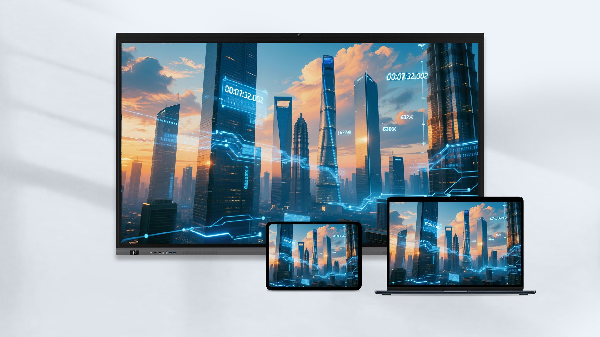 Content share across devices with IFPD