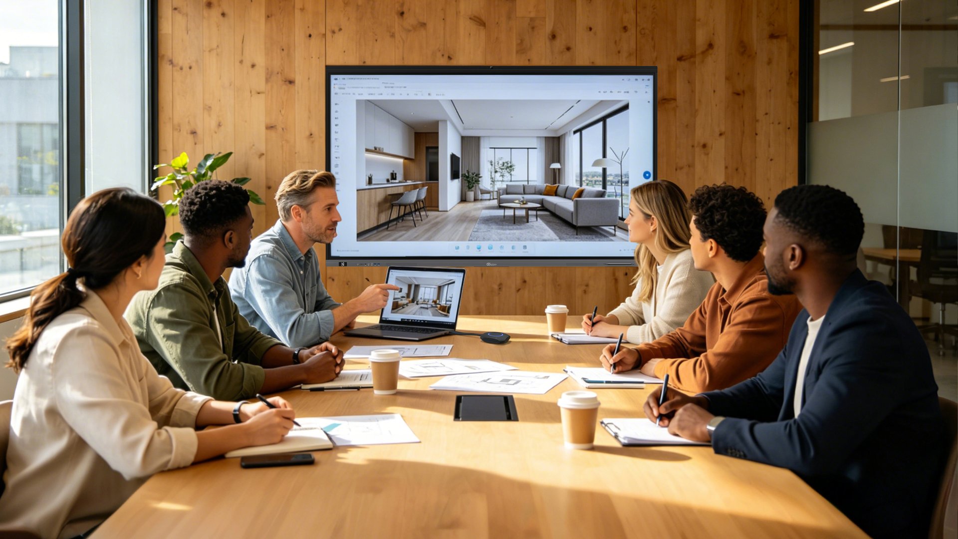 Small meeting room with IFPD